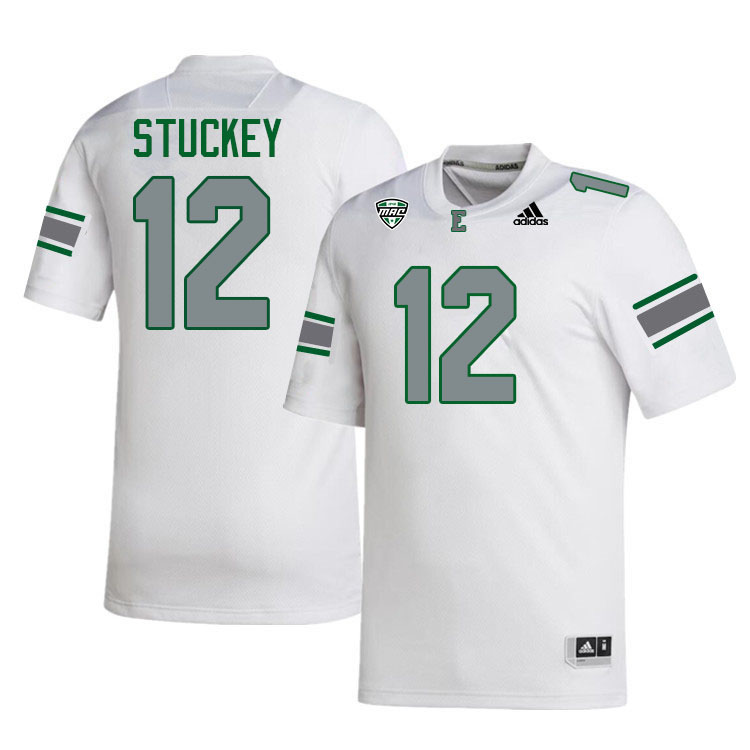 Eastern Michigan Eagles #12 Jace Stuckey College Football Jerseys Stitched-White